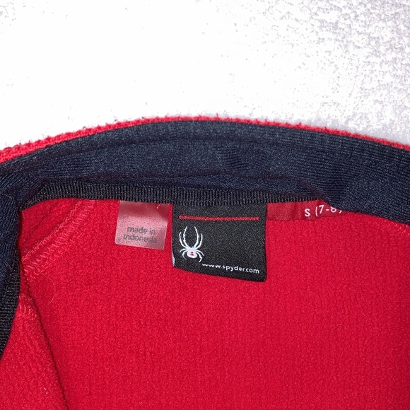 Spyder boys lightweight Full Zip Jacket racing red black small 7/8 - Picture 5 of 9
